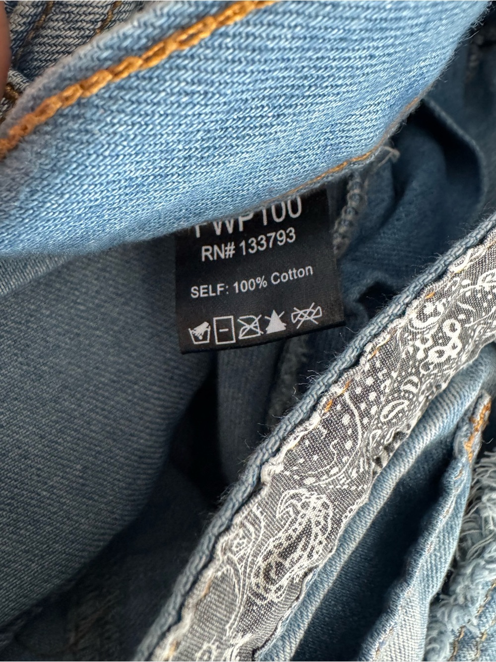 POL Offshore Patchwork Detail Pants Size Large - Picture 15 of 16